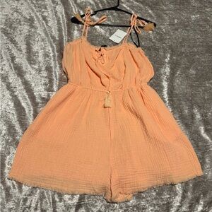 Peach Sleeveless Romper